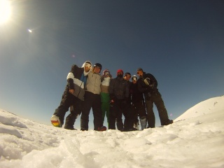 Stag doo skiing in Zakopane, Poland