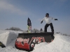 Steve enjoying the snow park at Witow