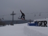 One of our guests enjoying his new snowboarding skills at the snow park in Witow after a few pointers from freestyle snowboard instructor Gaz
