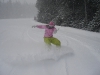 Monika snowboarding on a White Side Holidays day trip to Jasna, Slovakia