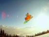 Gaz jumping at the Gubalowka Salomon Snowpark overlooking Zakopane