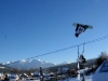 Gaz competing, mid rodeo flip in Witow Snow Park, Zakopane