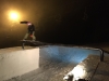 Night snowboard session with Jamie Trinder in the Vodasodova snowpark in Witow