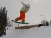 Gaz competing at a snowboard event in Ciche, Poland